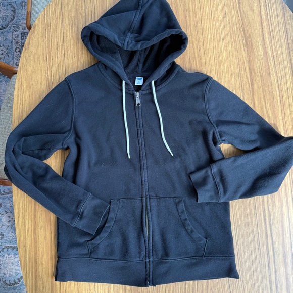 Old Navy Tops - Old Navy Black Hoodie White Ties Size S
